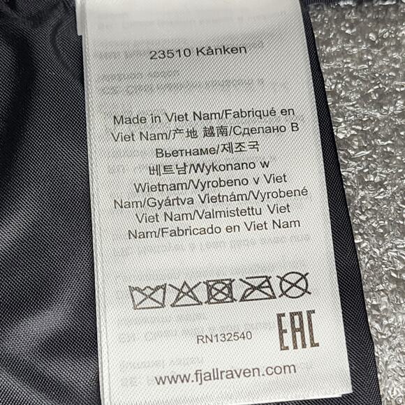 Fjallraven Kanke Water Resistant Black Travel School 13\
